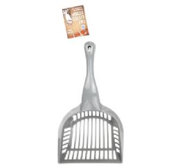 72 Bulk Bp Cat Litter Scoop Md 10.5in Plast Gray