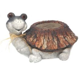 2 Bulk Bh Polyresin Turtle Pot 17x11x12in