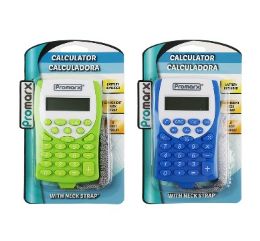 144 Bulk Promarx Neck Strap Calculator Assorted Colora