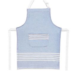 30 Bulk Cotton Apron W Pocket L Blue 21x30in