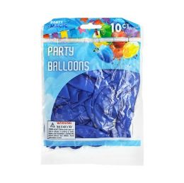 240 Bulk Pm Metallic Blue Balloon 10ct 12in