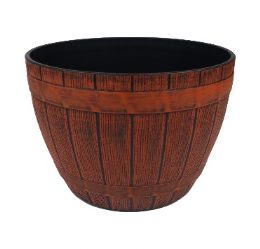 15 Bulk Bh Pl Brown Flower Pot 11.8x7.8in