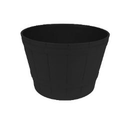 24 Bulk Bh Pl Black Flower Pot 9.8x6.8in