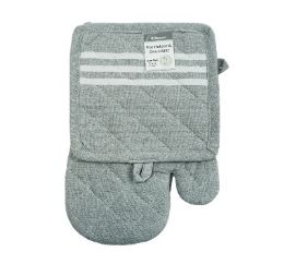 20 Bulk Pot Holder & Glove Set 2pc Gray