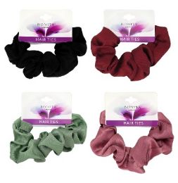 144 Bulk Bc Elastic Silk Satin Hair Band Asst 4.3