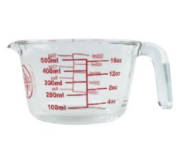12 Bulk Bh Round Glass Measuring Cup 16oz