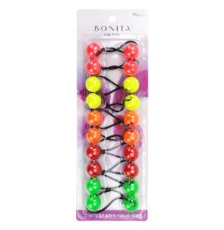 144 Bulk Bc Twinbeads Hair Ties 10ct Asst Colors