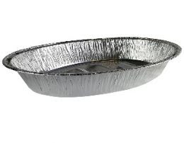 100 Bulk Aluminum Foil Oval Roaster Pan 17x14x3in