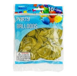240 Bulk Pm Metallic Gold Balloon 10ct 12in
