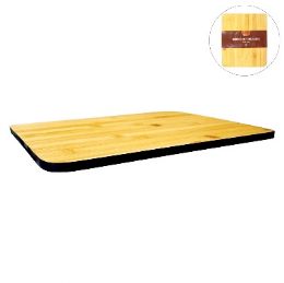 20 Bulk Bamboo Cutting Board Blue Edge 12.9x10inches