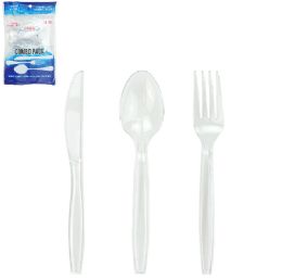 48 Bulk Clear Plastic Cutlery Combo 36ct