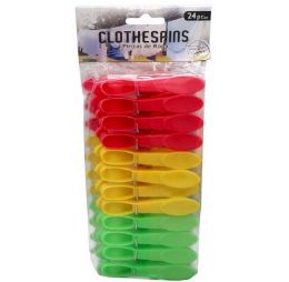48 Bulk Bh Pl Color Clothespins 24ct 3.2x0.62in