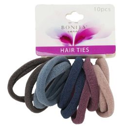 144 Bulk Bc Pony Tail Hair Ties 10ct Mix Colors