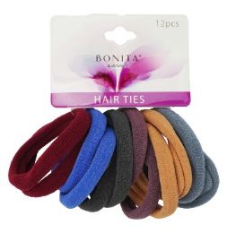 144 Bulk Bc Pony Tail Hair Ties 12ct Mix Colors