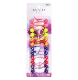 144 Bulk Bc Twinbeads Hair Ties 12ct Asst Colors