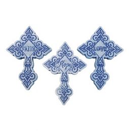 24 Bulk Cross Plaque English Phrase Assorted 5.9 Inches