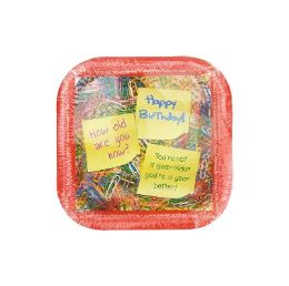 12 Bulk Office Party Paper Clip Plates 8ct. 7 in