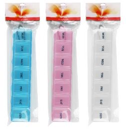 48 Bulk Bh Weekly Pillbox Asst Color 6x1.2x0.8in