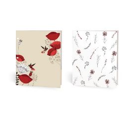 48 Bulk Poppies Portfolios, 2 Assorted Designs,