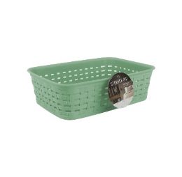 24 Bulk Bh Mint Plastic Basket 8x5.5x2.4in