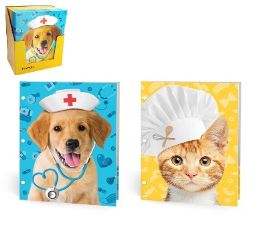 48 Bulk Careers With Paws Portfolios, 2 Assorted Designs,