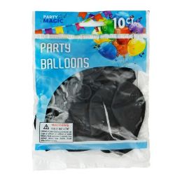 240 Bulk Pm Black Hellium Balloon 10ct 12in