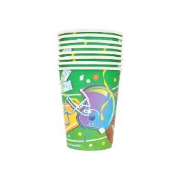 12 Bulk Football Paper Cup 8ct 9oz
