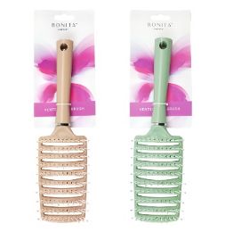 24 Bulk Bc Curved Vent Hair Brush 2 Asst Colors