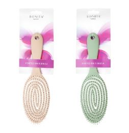 24 Bulk Bc Oval Vent Hair Brush 2 Asst Colors