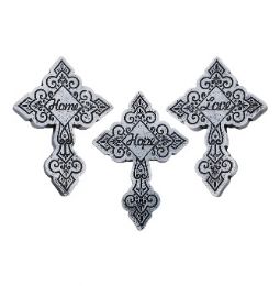 24 Bulk Cross Plaque English Phrase Assorted 5.9 Inches