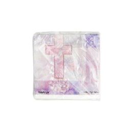 144 Bulk Inspirational Purple Cross Napkins 16ct