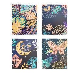 48 Bulk Midnight Garden Portfolios, 4 Assorted Designs