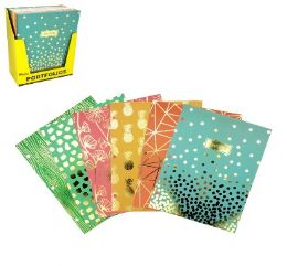 48 Bulk Skylar Dimensional Portfolios, 6 Assorted Designs,