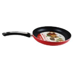 12 Bulk Bh Alum Nonstick Fry Pan Red 10.25in