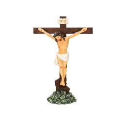 6 Bulk Bh Crucifix Polyresin Fugurine 12 in