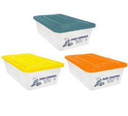 48 Bulk Bh Plastic Shoe Box 3 Asst Colors