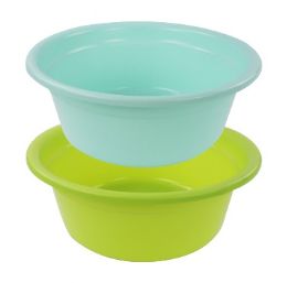 24 Bulk Bh Plastic Basin Asst Colors 17.75x6.5in