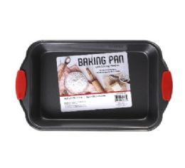 24 Bulk Bh Metal Baking Pan Silicone Hdle 14x9x2
