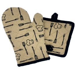 30 Bulk Pot Holder & Glove Set 2pc Chef