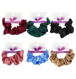 144 Bulk Bc Elastic Silk Satin Hair Band Asst 4.3