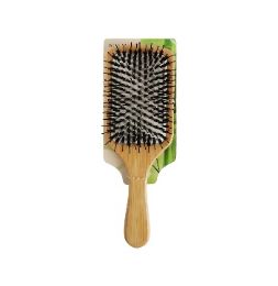 24 Bulk Bc Bamboo Paddle Hair Brush Sq 9.8x3.14i