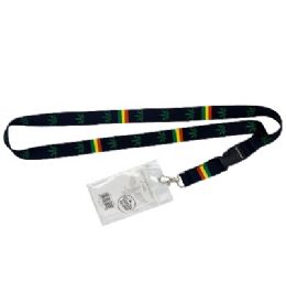 480 Bulk Bh Lanyard & Badgehldr Cannabis Bk 22in