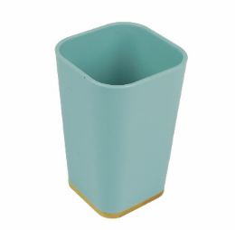 24 Bulk Bh Toothbrush Holder 3x3x4.75in Aqua pl