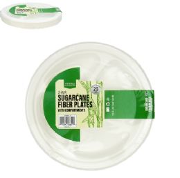 24 Bulk Nhc Sugar Cane Plate W-Division 9in 20ct