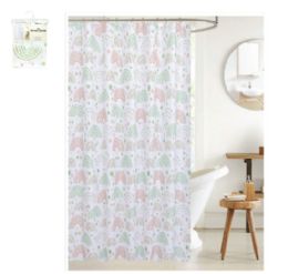 24 Bulk Shower Curtain Kids W Hooks 71 Inches