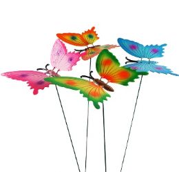 24 Bulk Bh Garden Butterfly Decor Asst 26in