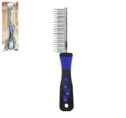 48 Bulk Bp Metal Pet Comb 9in W-Plastic Handle