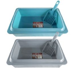 12 Bulk Bp Cat Litter BoX-Scoop 17.25x12x4in Ast
