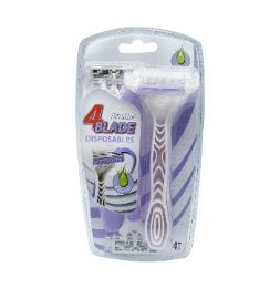 24 Bulk Pacific Disposable Blade 4ct Razor Women