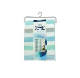 24 Bulk Bh S-Curtain W-Hooks 71in Striped Peva